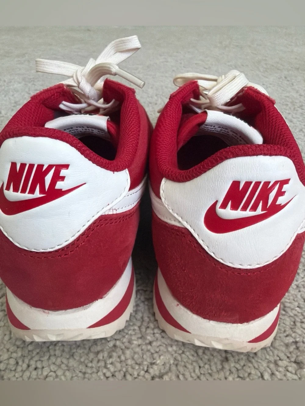 Nike Women’s Red and White Low-Top Sneakers